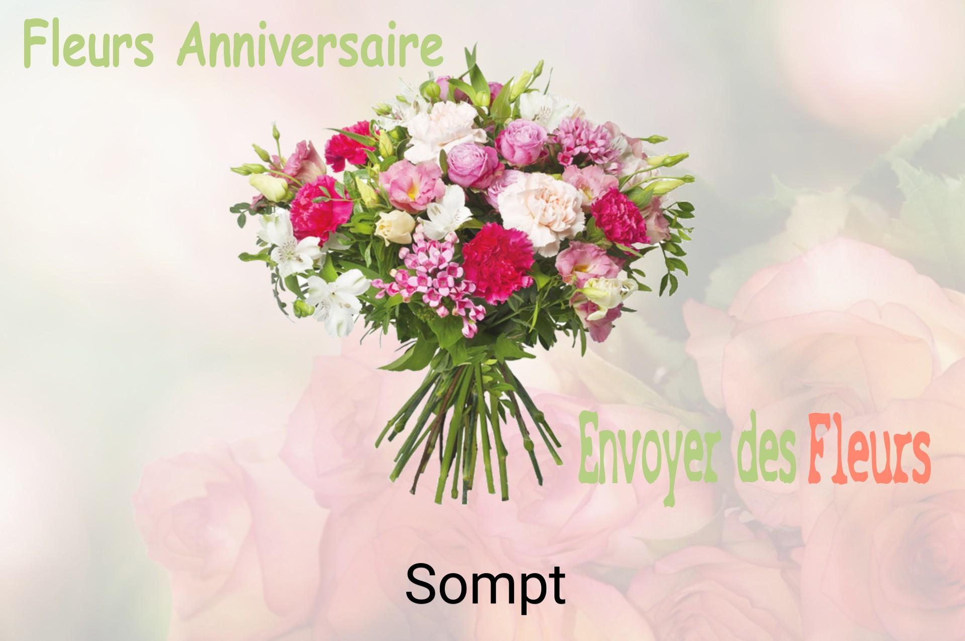 Bouquet de fleurs d’anniversaire livré à Sompt